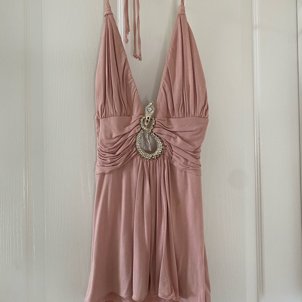 Sky brand rose pink halter style top